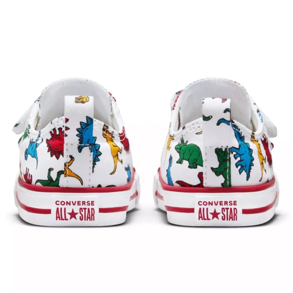 Converse Chuck Taylor All Star CTAS Boys Baby Infant Dinosaur Low Top Sneakers